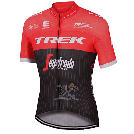 Trek Segafrojoo Ropa Ciclismo Culotte Corto 2017 Mangas Cortas Negro y Rojo